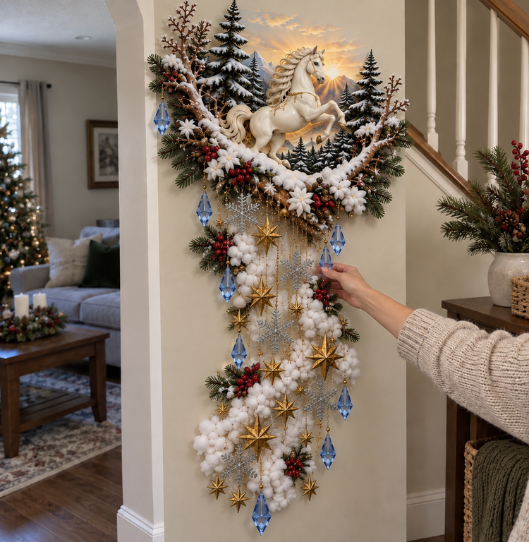 Dragon Christmas wall decoration unboxing scene