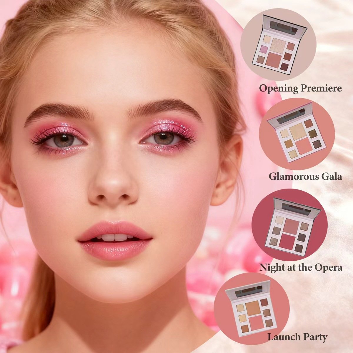 💄✨ 4-Palette Beauty Wardrobe – 32 Matte & Shimmer Shades for Everyday to Party Looks