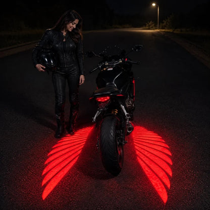 🏍️ Angel Wing Motorcycle LED Projector Lights