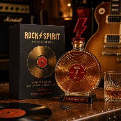 ⚡Rock Spirit 33⅓ RPM Vinyl Record Whiskey Decanter – Rock Forever Collector’s Edition