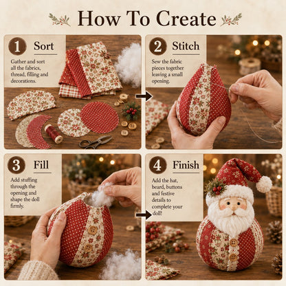 🧸DIY Patchwork Fabric Character Doll Kit