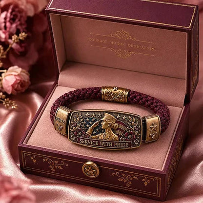 💙🎖️ She Served. She Sacrificed. She Inspires. | Women's Veteran Keepsake Bracelet