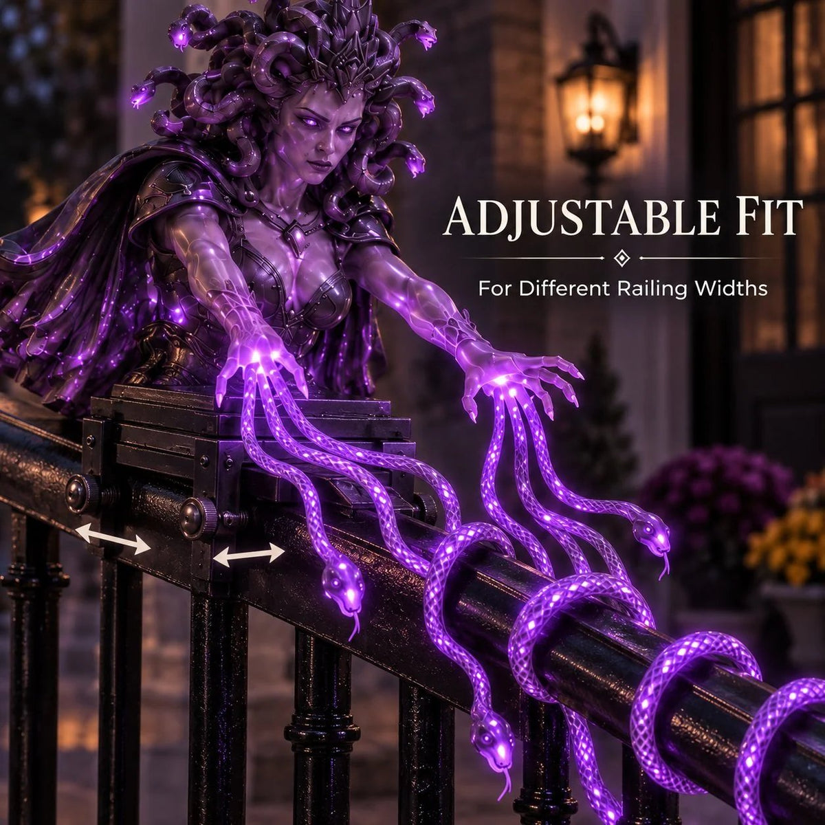 🐍 Medusa Queen Glowing Snake Railing Light