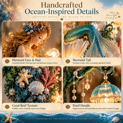 ✨ Mermaid Pearl Glow Wall Light – Ocean-Inspired Coastal Decor 🧜‍♀️🐚