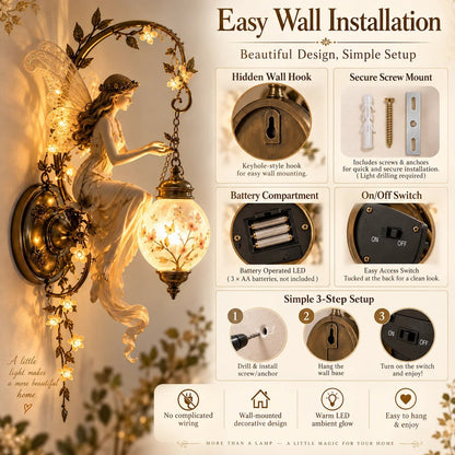 ⏰ Limited stock 50% discount - 🧚✨ Enchanted Fairy Flower Lantern Wall Light 🌸🏮å