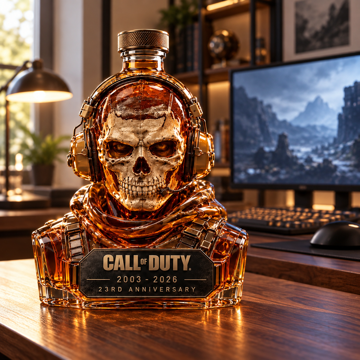 Call of Duty Ghost 23rd Anniversary Commemorative Whiskey Decanter