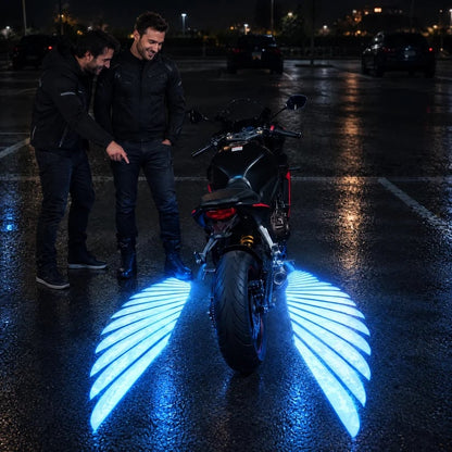 🏍️ Angel Wing Motorcycle LED Projector Lights