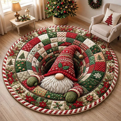 🎄3D-Weihnachtswichtel-Teppich mit optischer Täuschung | Lustige, festliche Must-have-Wohndeko⭐🏠🎁