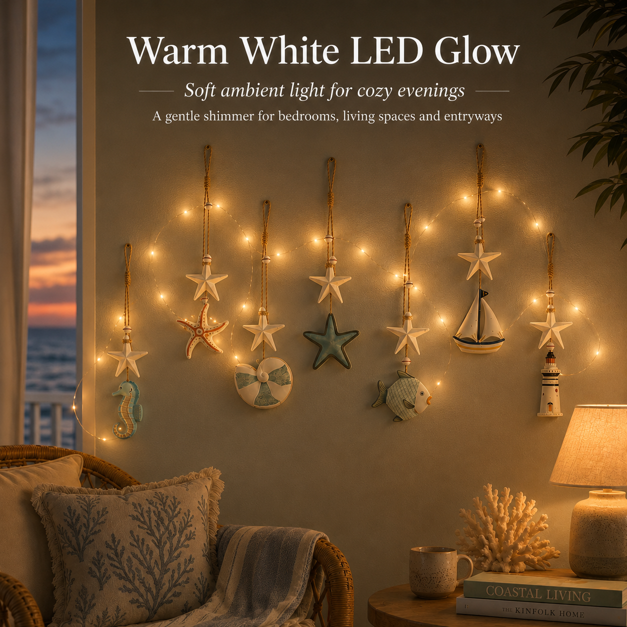 ✨Seaside Glow Wall Hangings — Set of 7