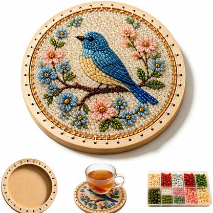 🧵💖 DIY Handmade Floral Beaded Coaster Kit – Relax, Create & Decorate Your Home
