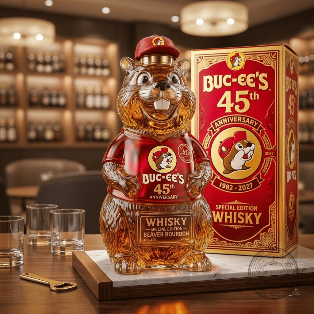 🦫 Buc-ee's 45th Anniversary Beaver Whiskey Decanter