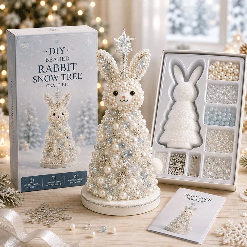 🔥HOT SALE 49% OFF🎁 🐾 Animal-Themed Beaded Christmas Tree DIY Kit🦊
