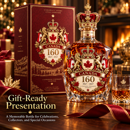 🍁🇨🇦 Canada 160 Collector Decanter 🥃✨
