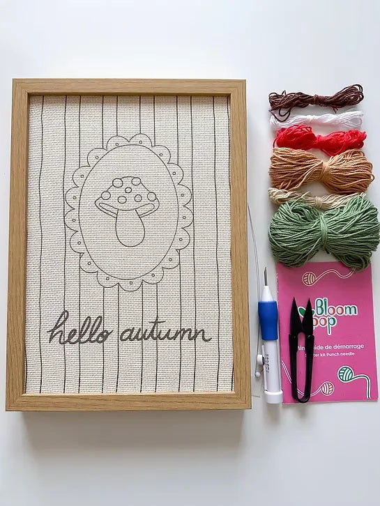 🔥Last Day 50% OFF - 🧵🍄Autumn Mushroom Punch Needle Kit