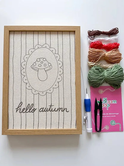 🔥Last Day 50% OFF - 🧵🍄Autumn Mushroom Punch Needle Kit