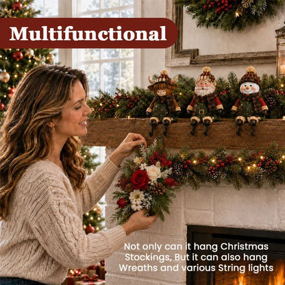 ⏳ Last Day 49% OFF – 🎄Christmas Character Stocking Holder Collection | Festive Shelf-Sitter Décor with Hidden Stocking Hook in 6 Cozy Holiday Designs 🧦