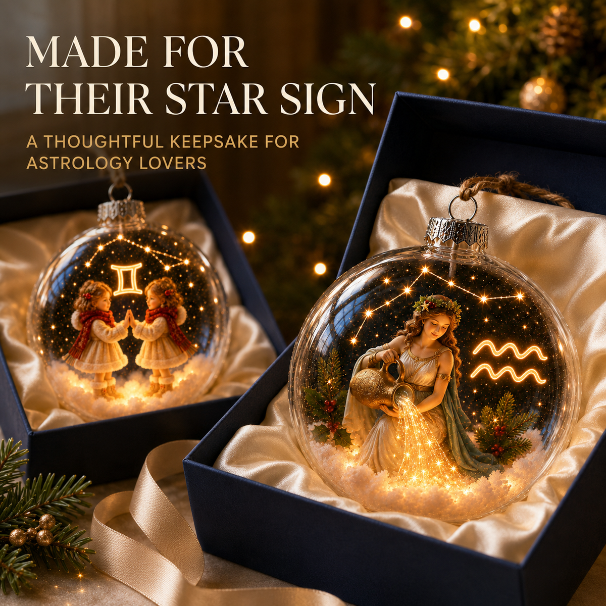 ✨ Lighted Zodiac Christmas Ornament