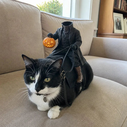🎃 Funny Headless Horseman Halloween Pet Costume
