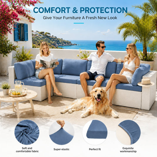 🪑 Stretch Sofa Cushion Covers Set (4 / 8 / 12 PCS)