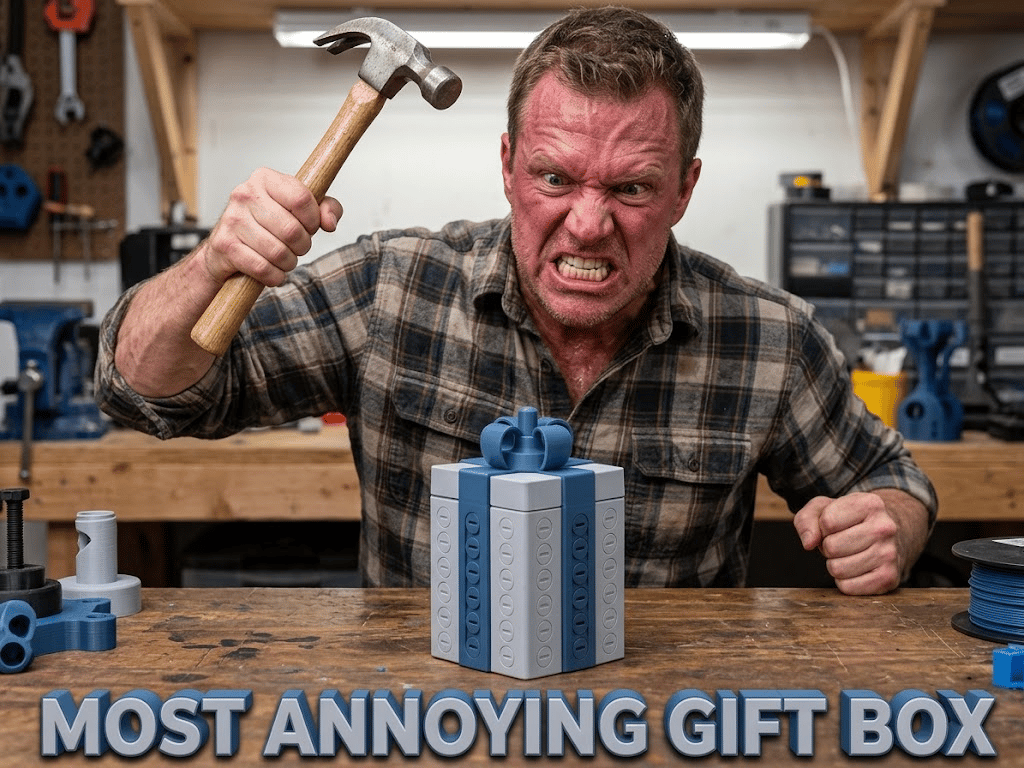 ⏳ Last Day 49% OFF – 😂 3D Printed Annoying Screw Gift Box | Puzzle-Style Prank Box with Hidden Gift Compartment for Birthdays, Christmas & White Elephant Gifts 🎁