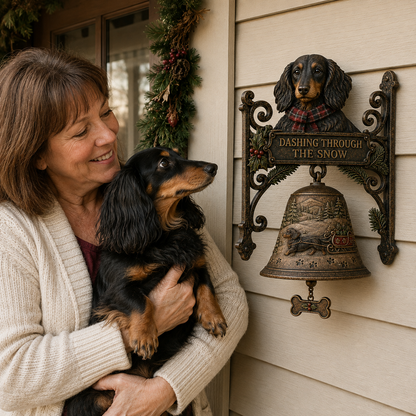 🐕 Dashing Through the Snow – Dachshund Christmas Sleigh Bell 🎄