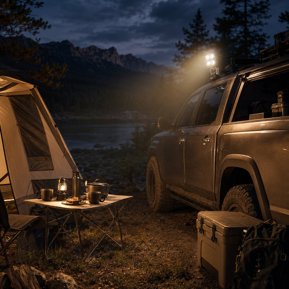360° Omni‑Directional Magnetic LED Pod Light, Portable Camping LED Work Light for Outdoor, Car, Emergency