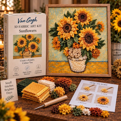 🎨🖼️ Van Gogh 3D Fabric Art Kit | Create Your Own Textured Masterpiece(📦Buy 2 Free Shipping)