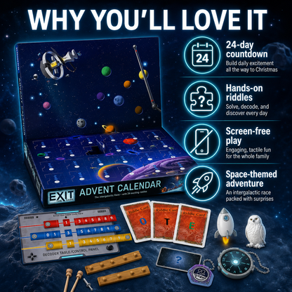 🎄 LAST DAY 49% OFF – 24-Day Cosmic Escape Room Advent Calendar🧩🚀