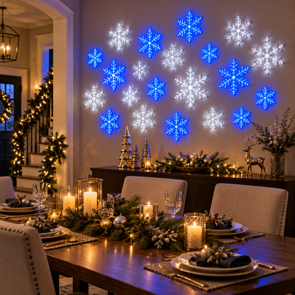 LightFlake™ LED Snowflake Wall Set