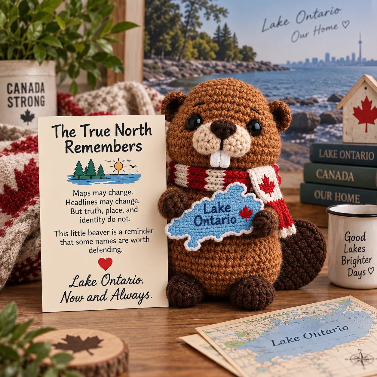 ⏳ Last Day 49% OFF – 🦫 Lake Ontario Emotional Support Beaver Crochet Keepsake | 5 Canadian-Inspired Personalities with Matching Message Cards for Cottage Families, Lake Lovers & Meaningful Gifts 🍁