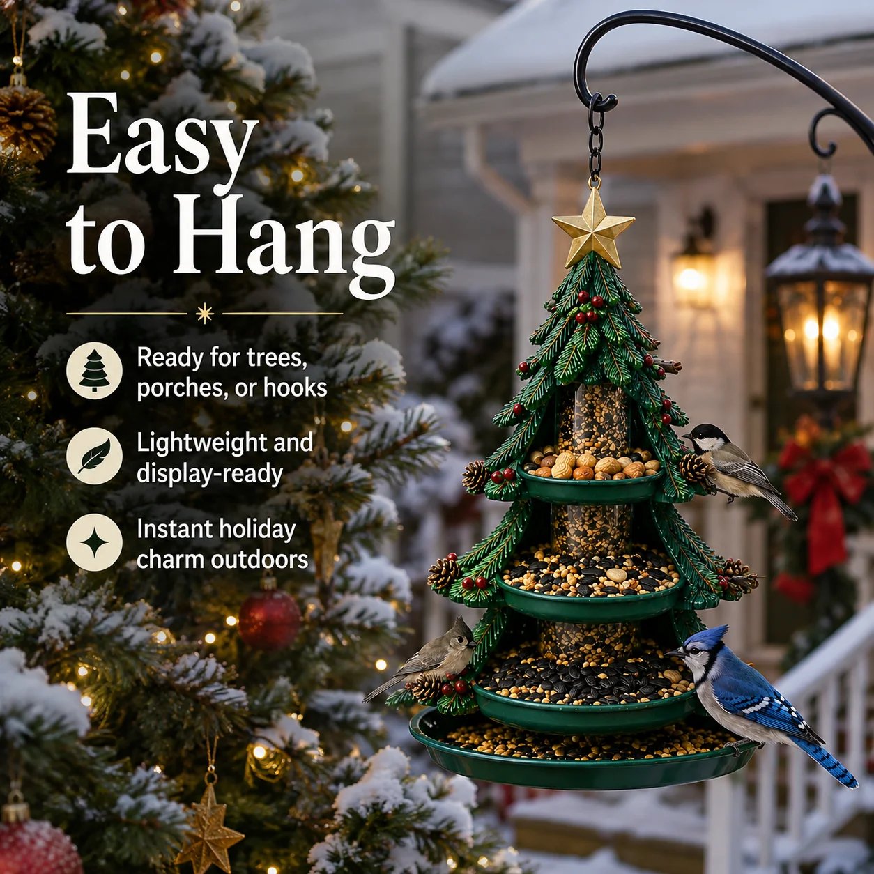 🎄 Christmas Bird Feeder Collection™ – Festive Hanging Garden Feeders for Wild Birds