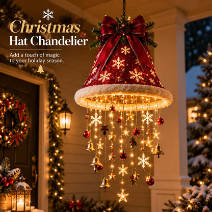 🎄 Weihnachtsmützen Hängeleuchte mit Lichteffekt
