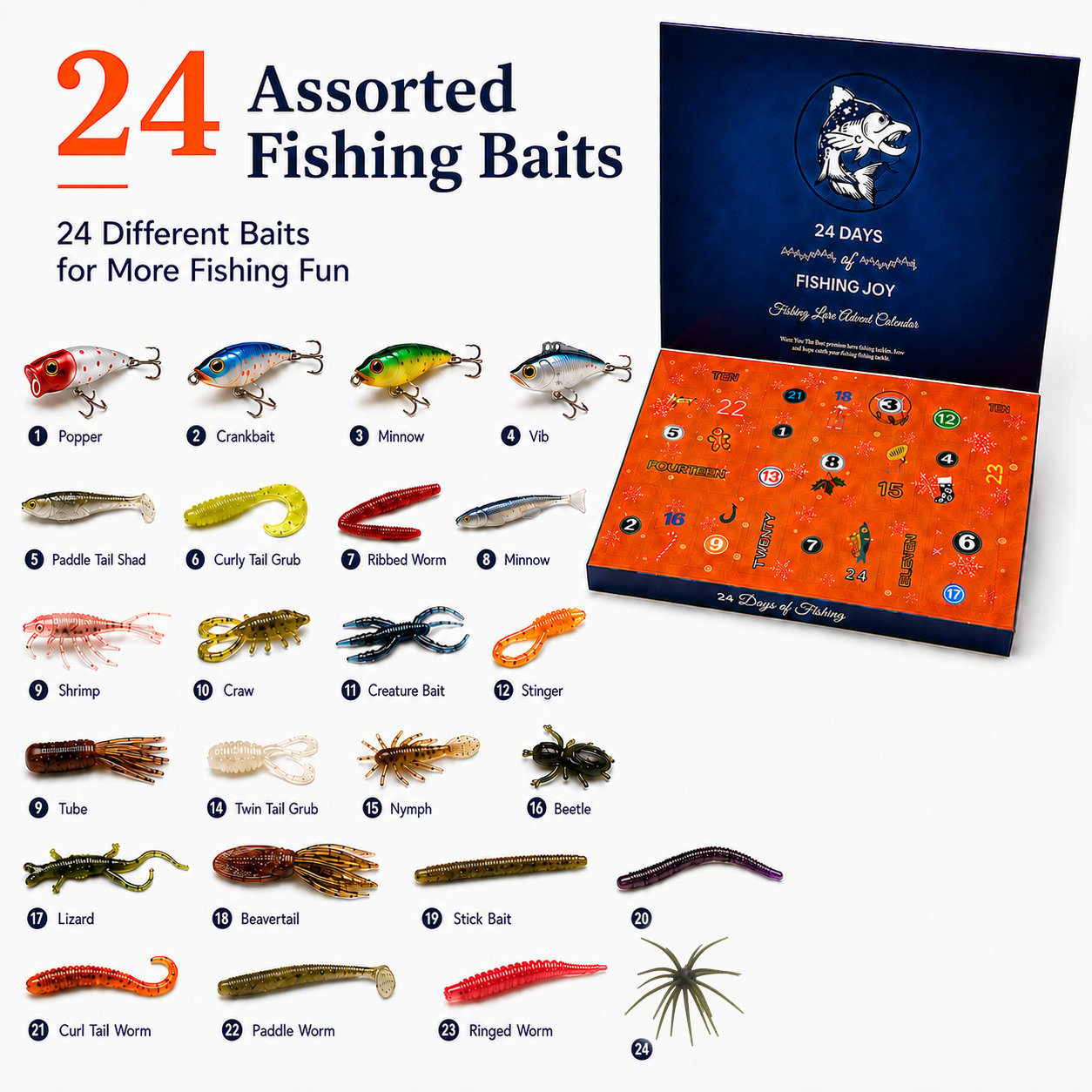 🎣🎄 Christmas Fishing Lures Advent Calendar – Limited Release!