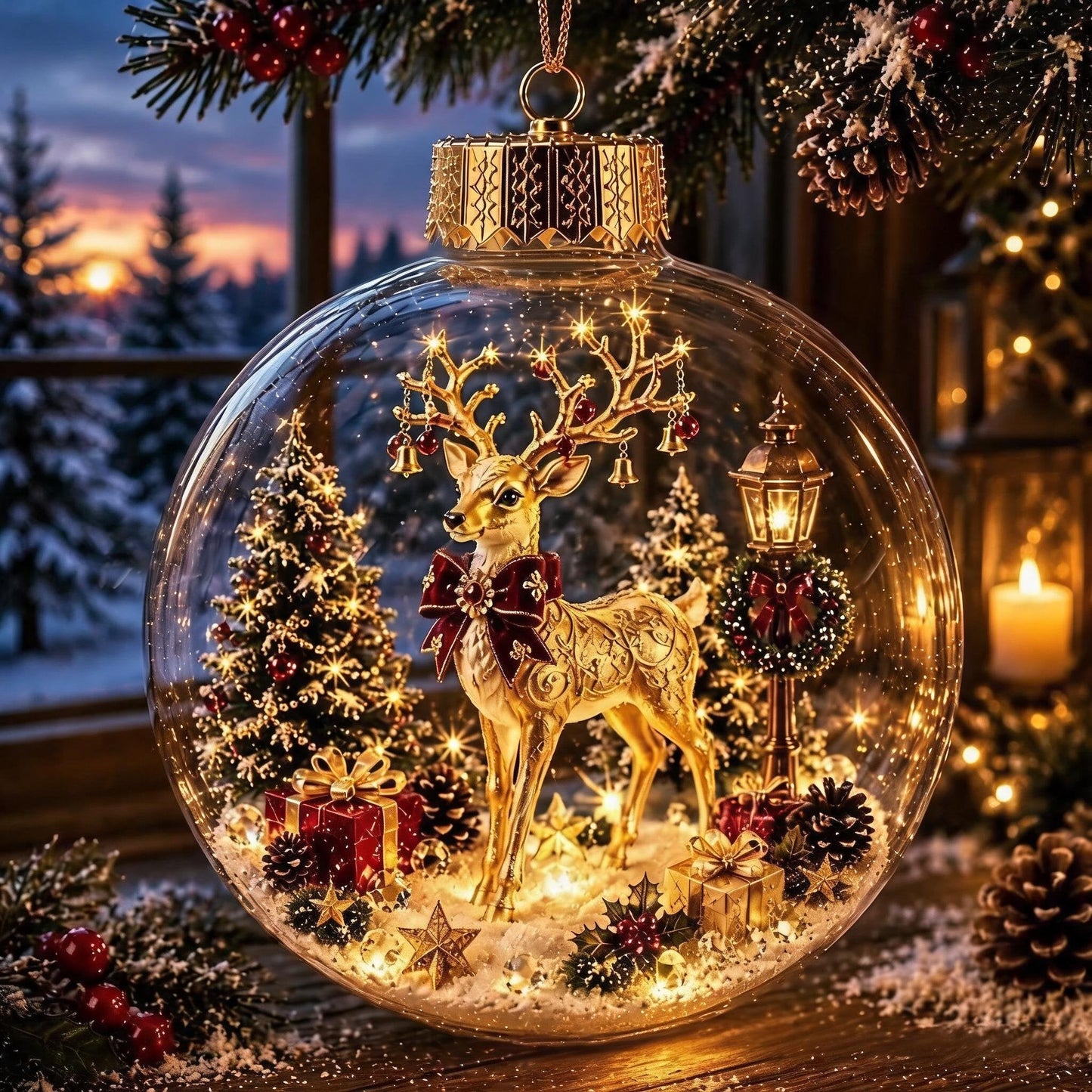 🎁Glowing Christmas Diorama Ornament