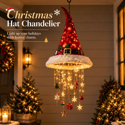 🎄 Weihnachtsmützen Hängeleuchte mit Lichteffekt