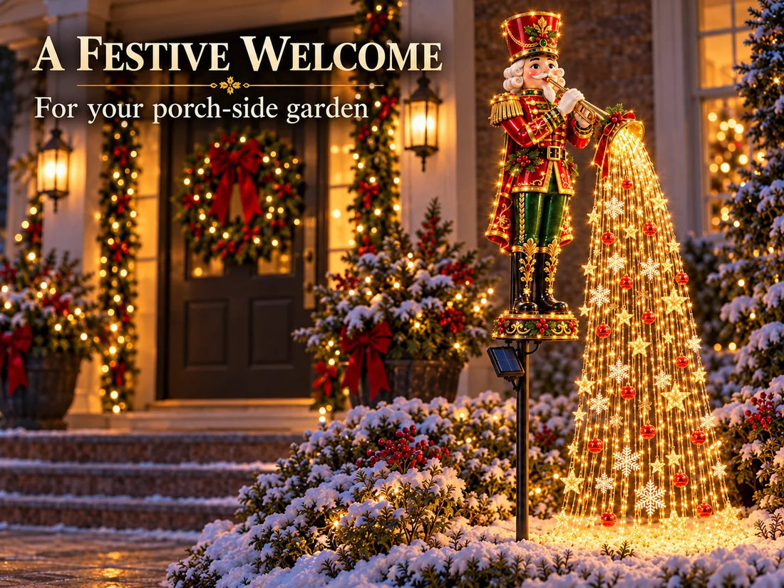Nutcracker Starlight Cascade Christmas garden light