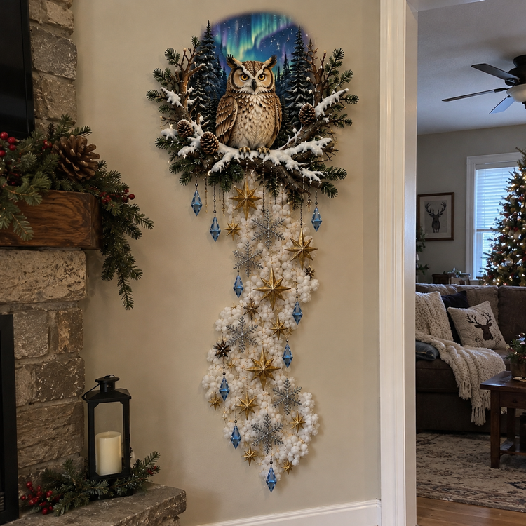 Horse Christmas wall decoration unlit with hand interaction