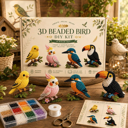 🐦LIMITED TIME SALE 50% OFF🧵✨ Creative Beaded Mini World 3D DIY Kit Collection👠