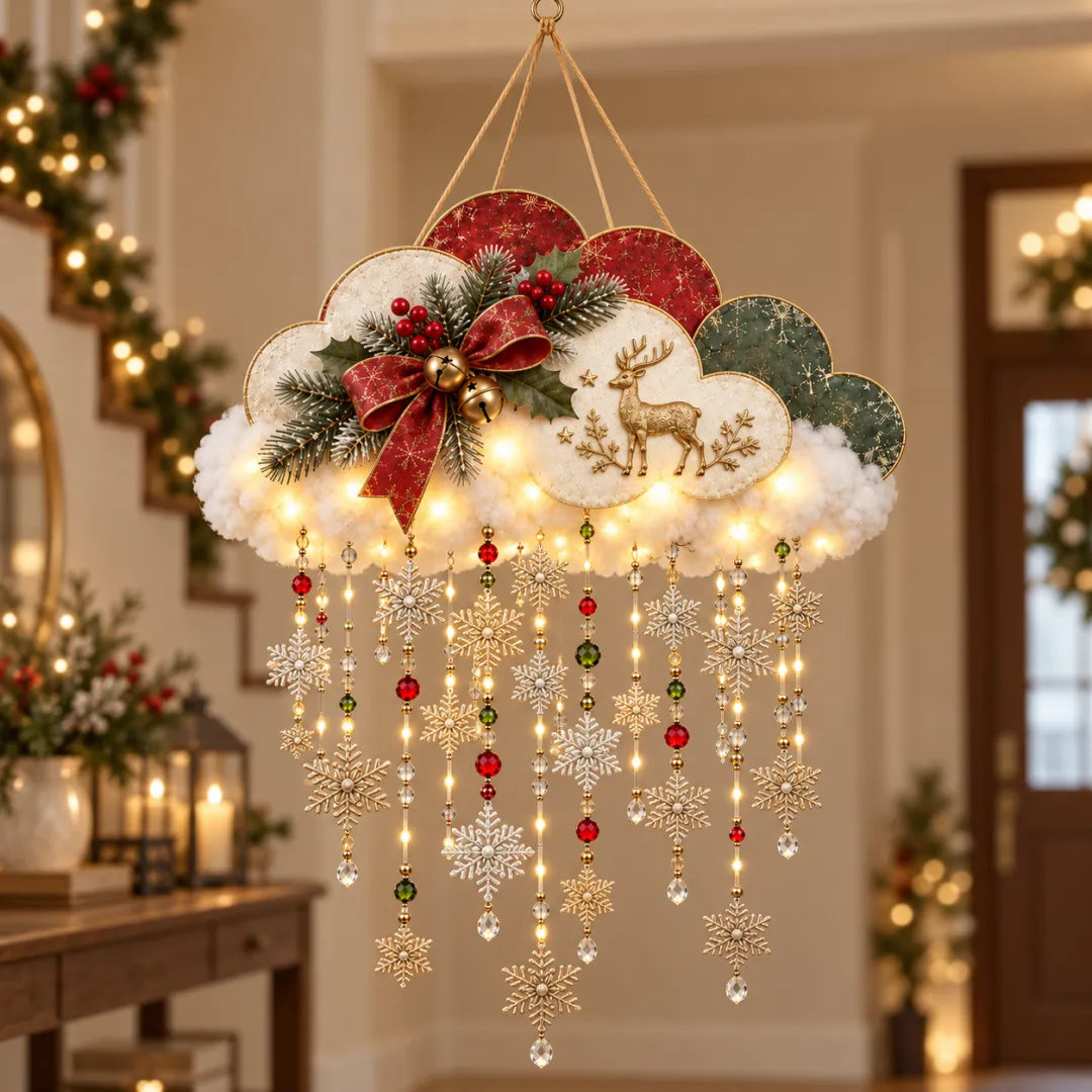 Vintage Lighted Christmas Snowfall Cloud