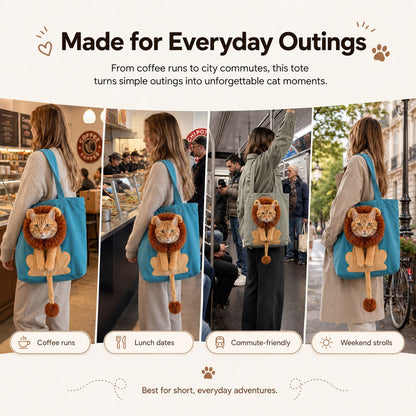 🦁🐱 Lion Mane Cat Carrier Tote