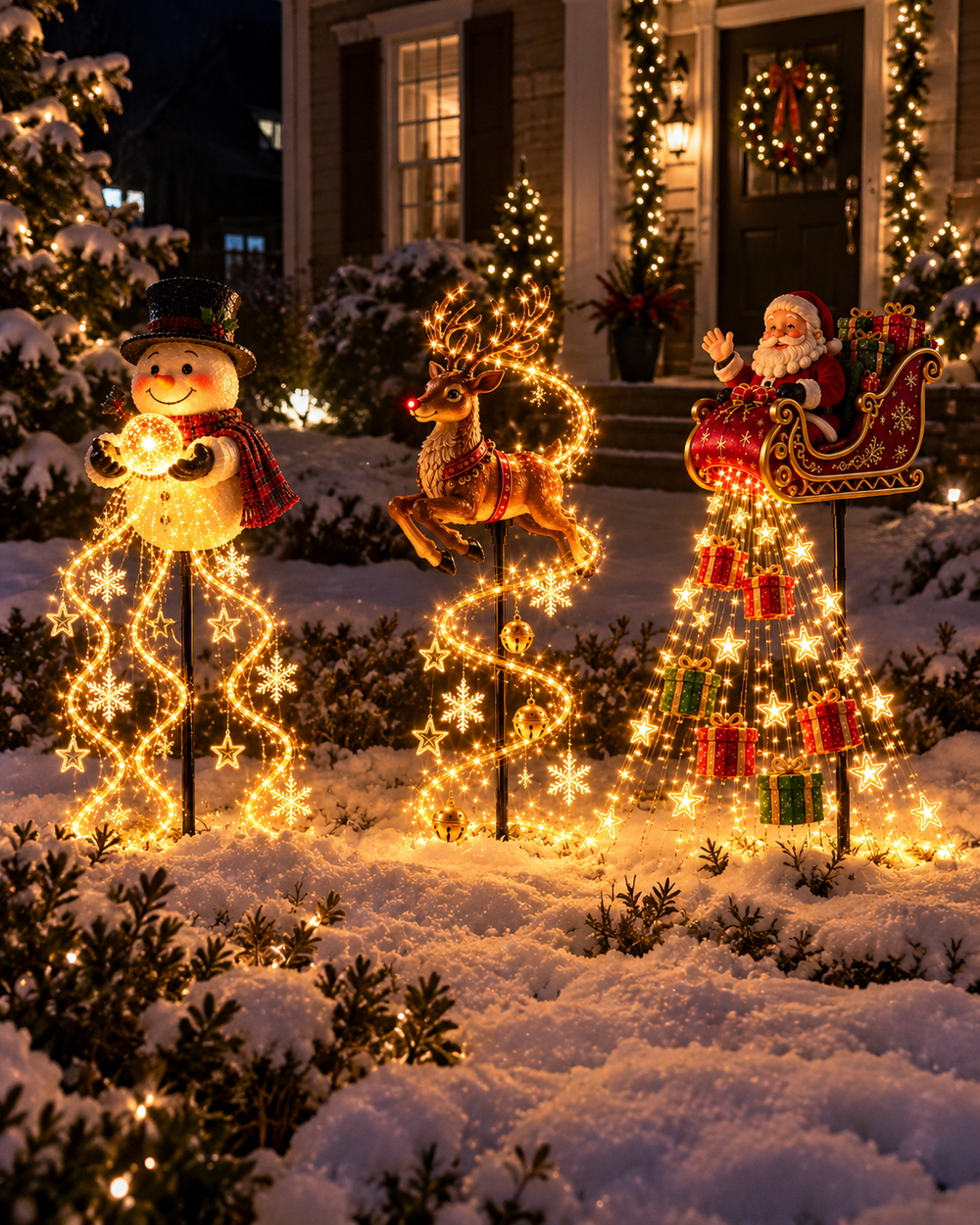 Christmas garden lights unboxing at home