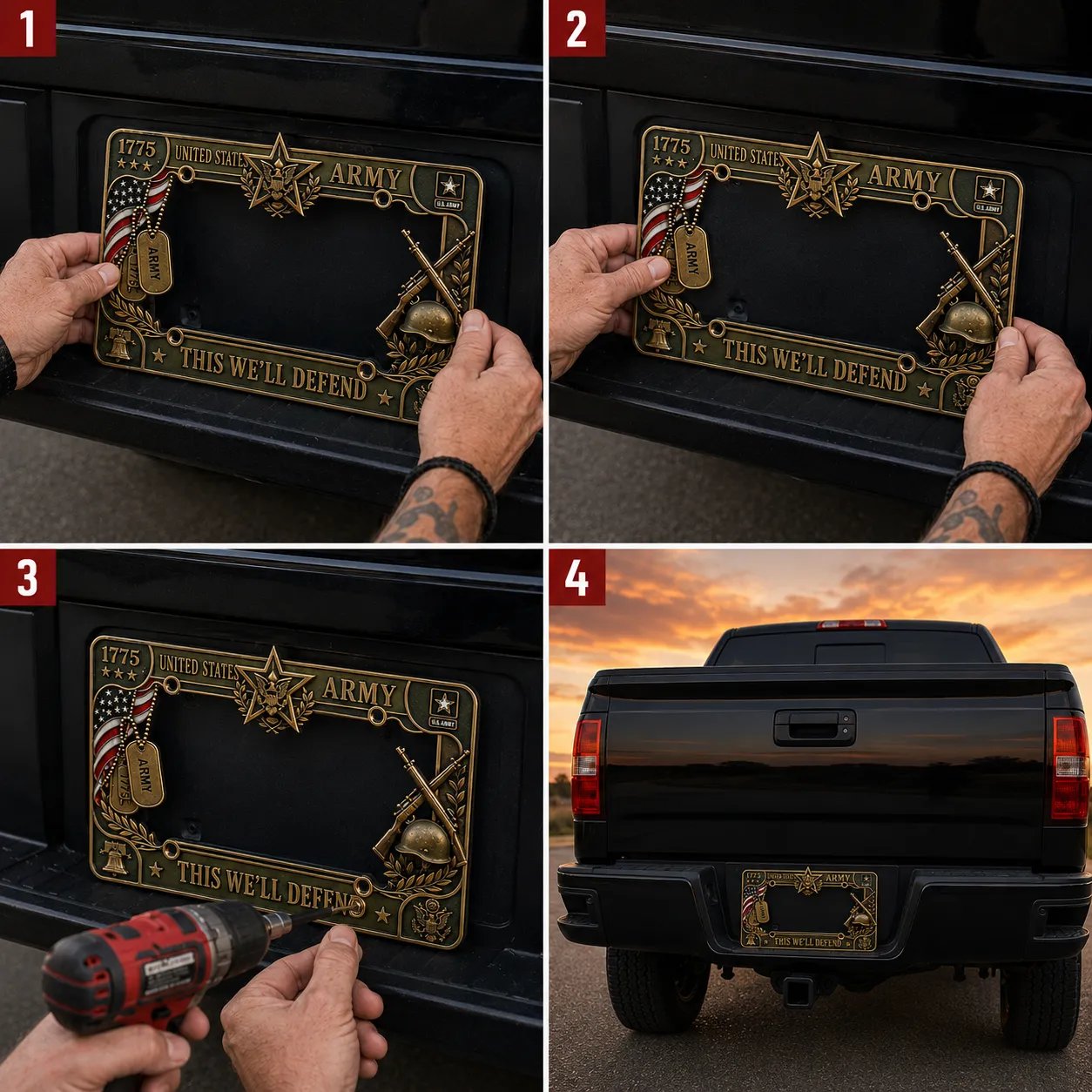 🔥LAST DAY 49% OFF- U.S. Army "This We'll Defend" License Plate Frame