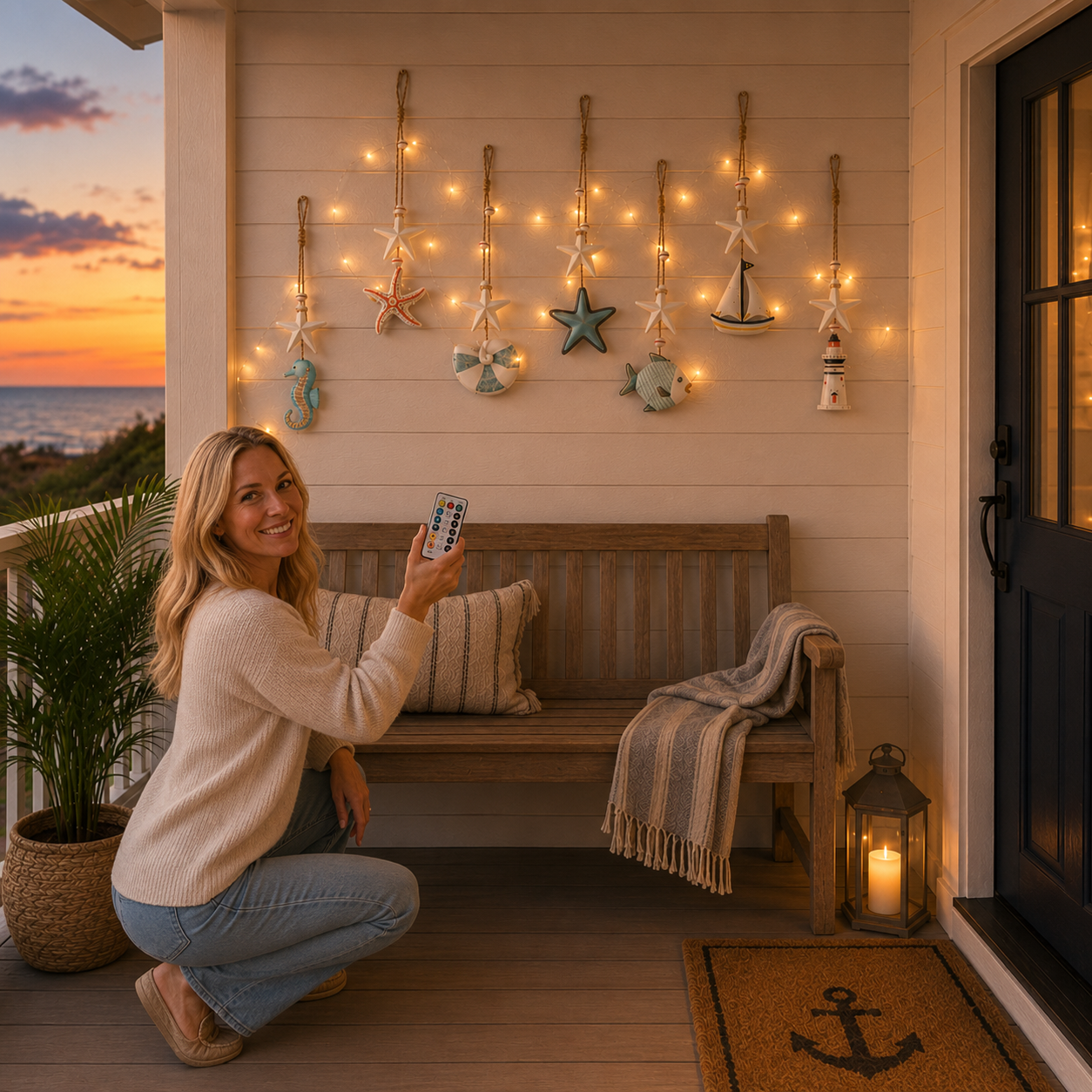 ✨Seaside Glow Wall Hangings — Set of 7