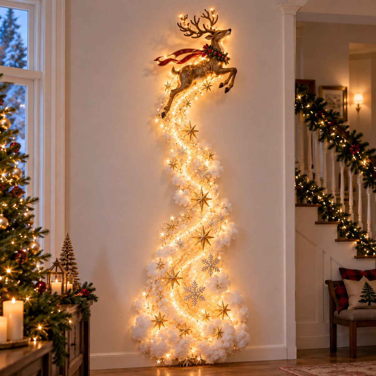 Christmas wall light decorative details