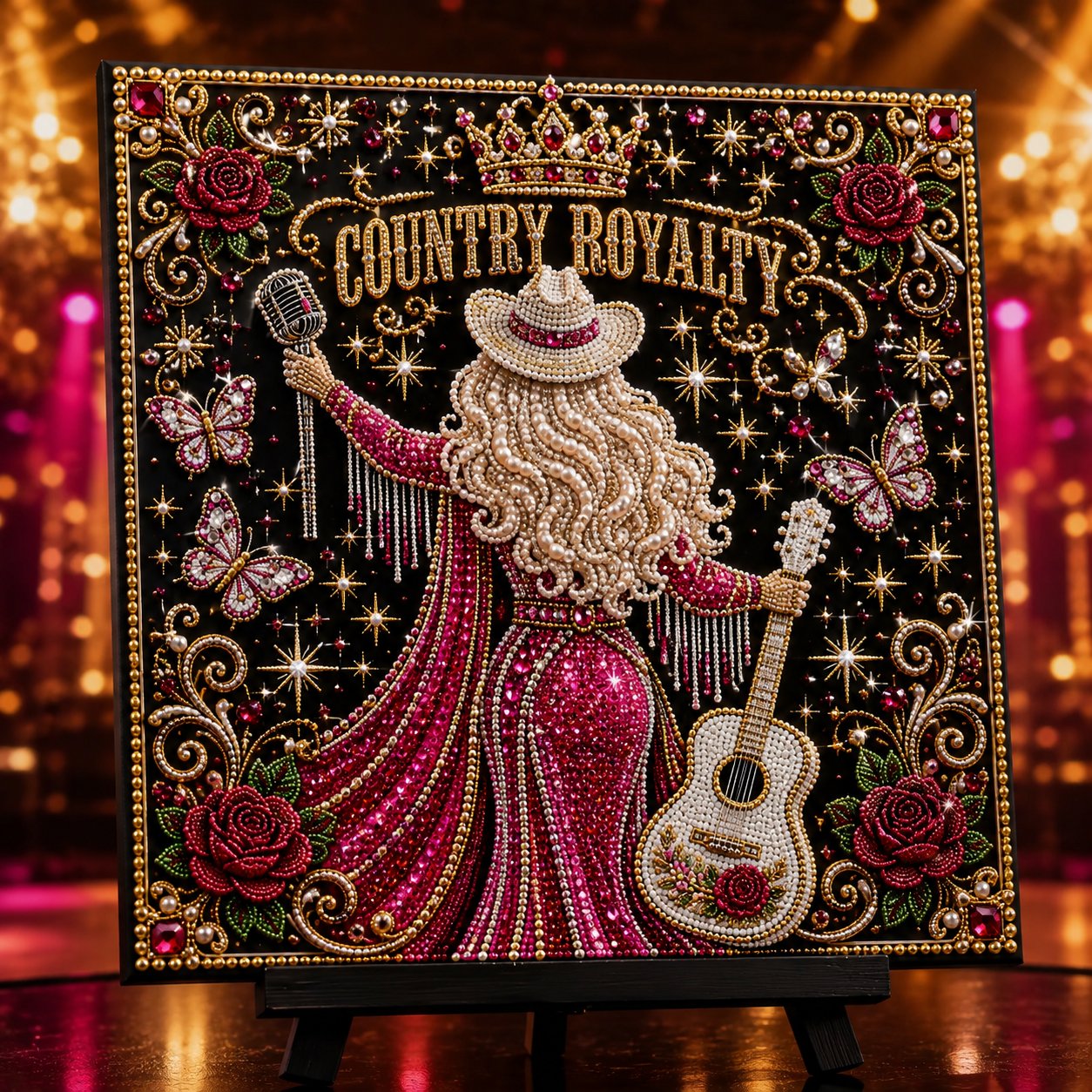 🎁🎤 Premium 3D Pearl Dolly Country Music Tribute Art Kit 💎✨