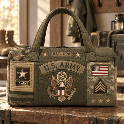 100% Handmade US Military Heritage Quilted Duffel Bag(𝐌𝐢𝐜𝐡𝐚𝐞𝐥 𝐇𝐚𝐫𝐫𝐢𝐬 𝐇𝐚𝐧𝐝𝐦𝐚𝐝𝐞®)