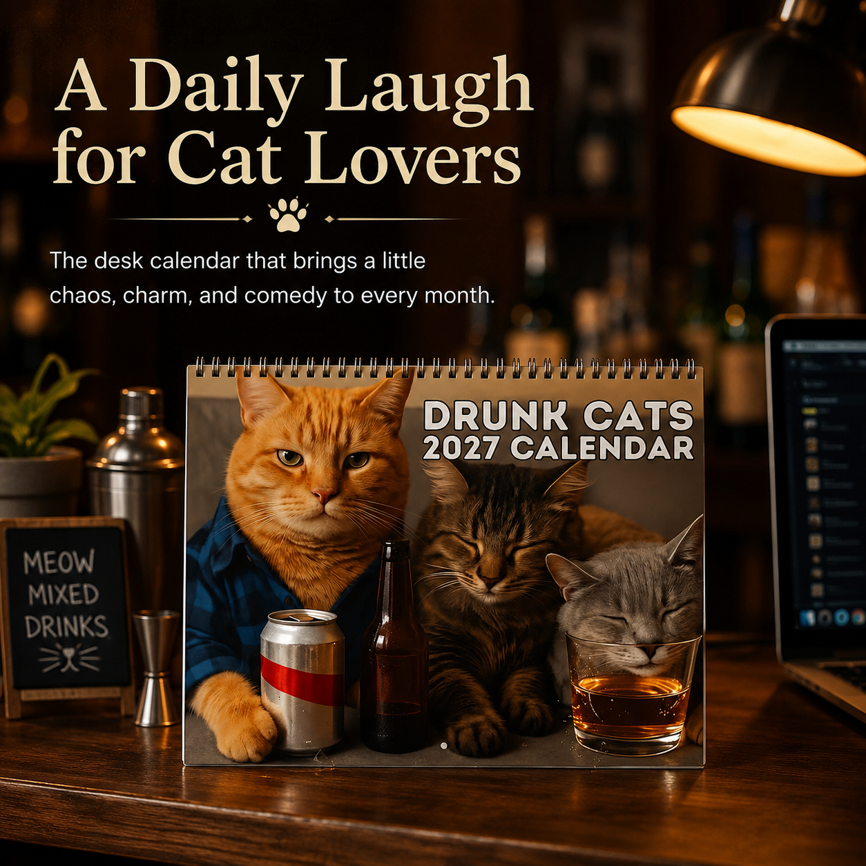 🔥Last Day 50% OFF 🍺🐱Drunk Cats 2027 Calendar