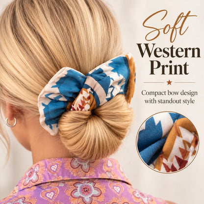 🤠🤎 Western Bow Hair Accessory – Effortless Low-Bun Style for Country Concerts, Rodeos & Everyday Looks