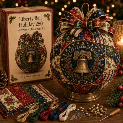 🇺🇸❤️Beginner-Friendly🎄 USA 250th Anniversary Christmas Patchwork Ornament DIY Kit