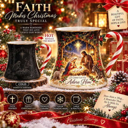 ⏳ Letzter Tag: 49 % Rabatt – 🎄 Weihnachtszauber-Tasse mit Thermo-Effekt | 350 ml Farbwechsel-Tasse „Weihnachtsdorf“ ☕